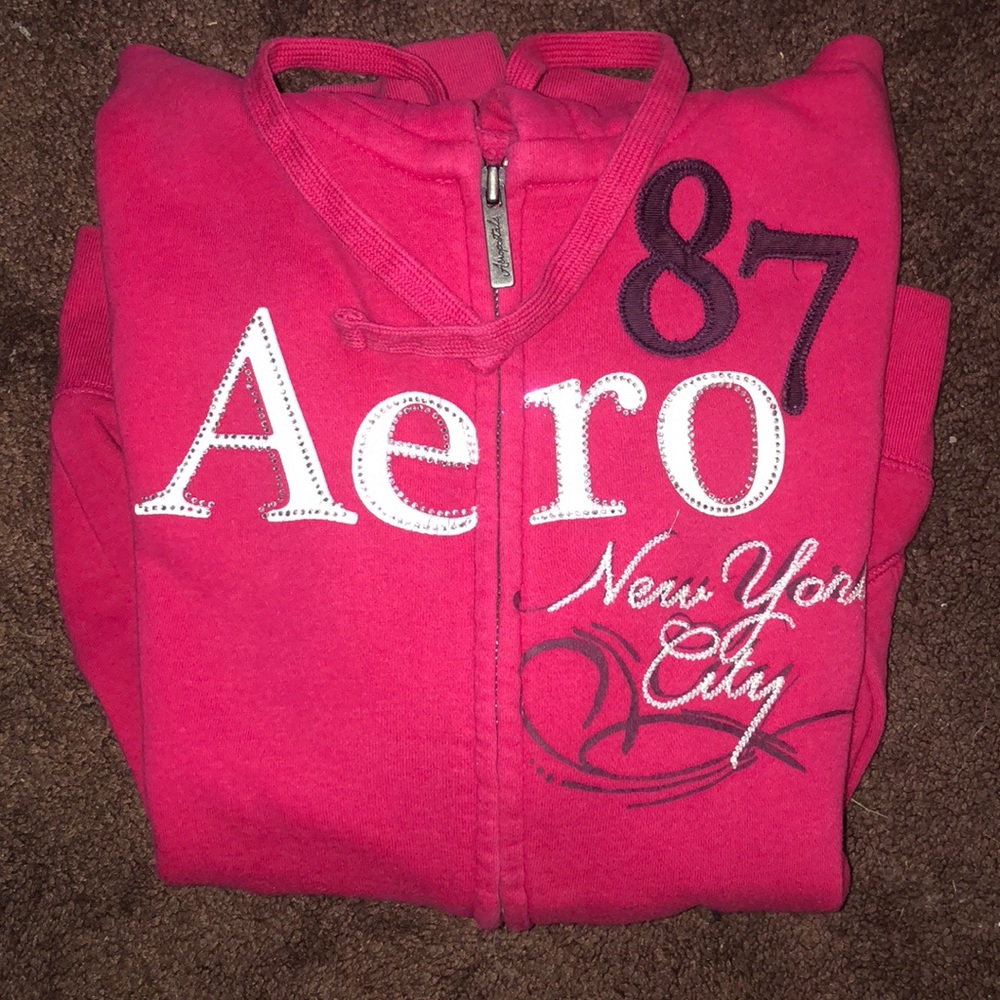 Pink Aeropostale hoodie, size small